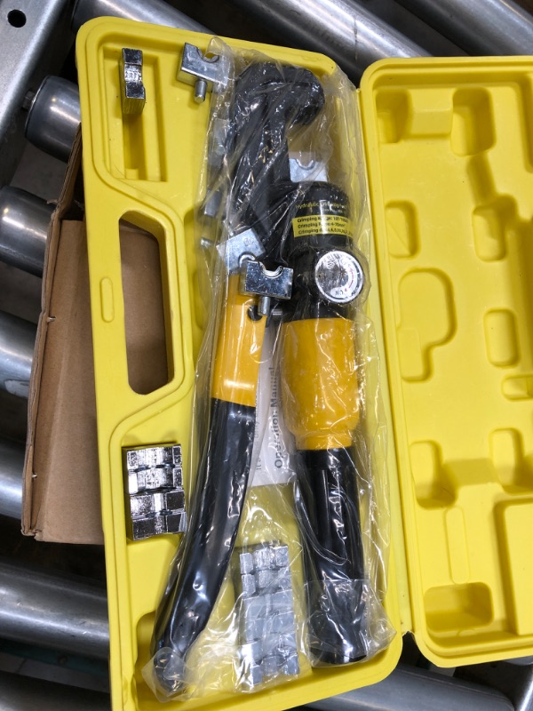 Photo 1 of Hydraulic Crimping Tool 10 Tons 12 AWG to 00 (2/0),Battery Cable Crimping Tool with 4/6/8/10/16/25/35/50/70mm² Hexagonal Crimping Mold,Hydraulic Hose Crimper for Electrical Terminal Cable Wire