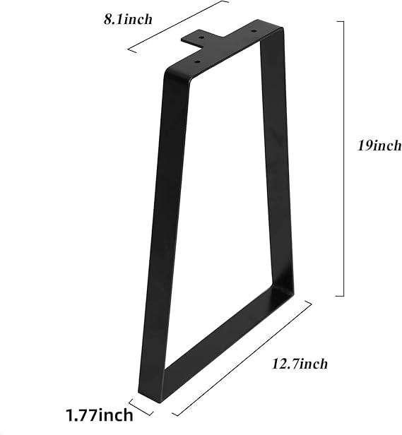 Photo 1 of 19in metal legs NXN-HOME 19'' Tall Trapezoid Metal Table Legs for Furniture, Bench Legs, Coffee Table Legs, DIY Furniture Legs Set of 2