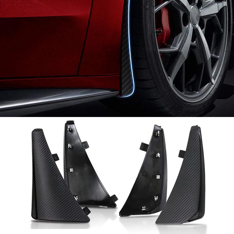 Photo 1 of 4Pcs Extended Front & Rear Mud Flaps Splash Guard,Rock Guards Mudflap Fender Replacement for Corvette C8 Stingary Z51 2020-2024 for OEM 84263453 84263457
