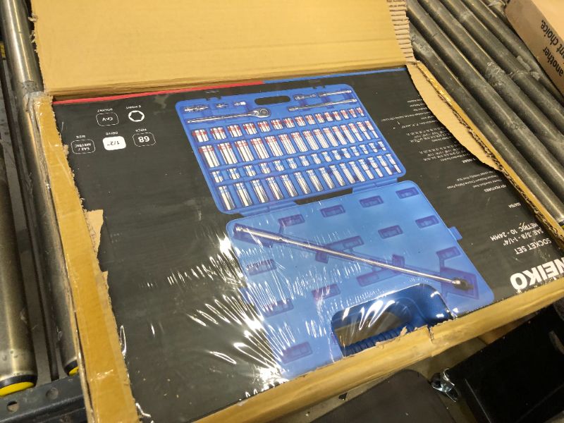 Photo 1 of -FACTORY SEALED- Neiko 02479A 1/2 Inch-Drive Colored Mechanics Tool Ratchet, Socket Set, 68 Piece Standard and Deep SAE Sizes 3/8" to 1-1/4" Metric Sizes 10 mm to 24 mm Made with CrV Steel for Auto Repair 1/2" Drive SAE and Metric 68 Piece