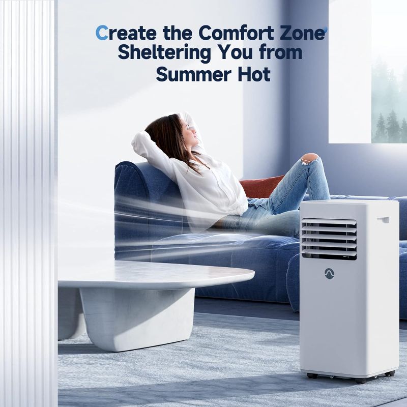 Photo 1 of Portable Air Conditioners, 10000 BTU Portable AC for Room up to 450 Sq. Ft., 3-in-1 AC Unit, Dehumidifier & Fan with Digital Display, Remote Control, Window Installation Kit, 24H Timer, Sleep Mode