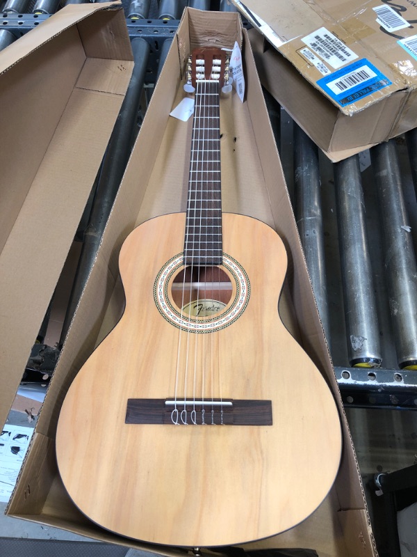 Photo 2 of Fender FA-25N 3/4 Size Nylon String Acoustic Guitar, Beginner Guitar, with 2-Year Warranty, Perfect Beginner Guitar for Kids that is Easy on Fingers, Includes Free Lessons, Natural Nylon String- 3/4 Size