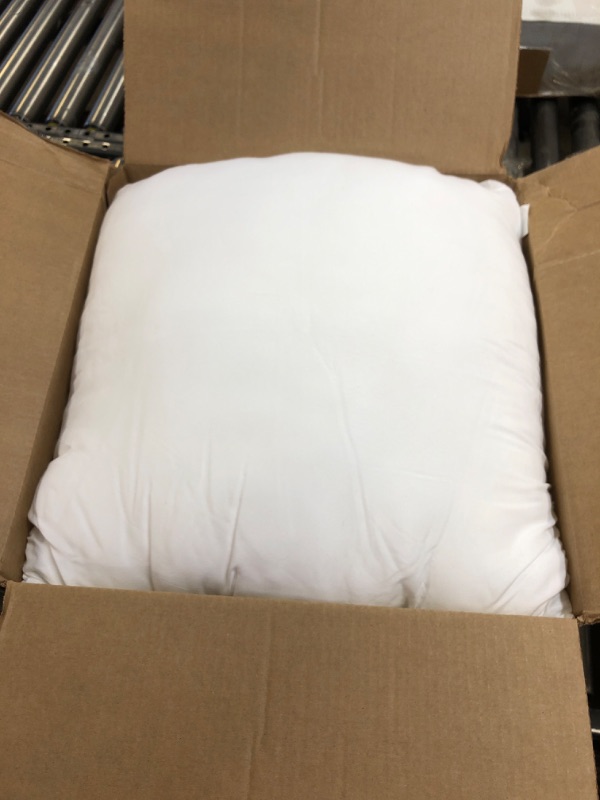 Photo 2 of 22 x 22 Outdoor Pillow Insert Large Throw Pillow Inserts Pack of 2 Water Resistant Patio Furniture Pillows Decorative Porch Couch Pillows Premium Square Sofa Pillow, White 22 x 22 Inch(Pack of 2)