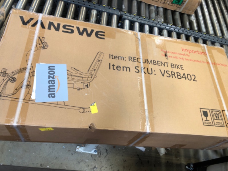 Photo 1 of VANSWE Recumbent Exercise Bike for Adults Seniors - Recumbent Bikes for Home with Magnetic Resistance, Bluetooth and App Connectivity, Pulse Sensor Silver