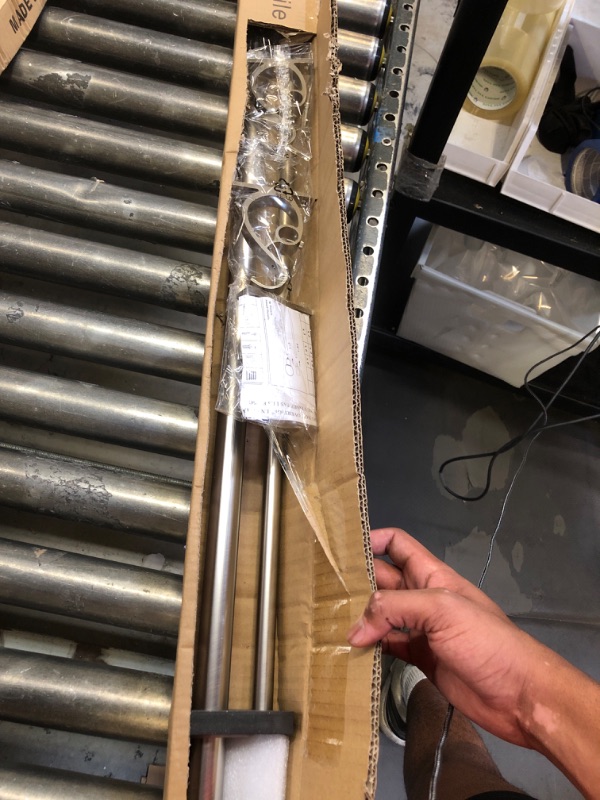 Photo 1 of Double Curtain Rods Brushed Nickel, Double Drapery Rod 36-72 Inch, Decorative Curtain Rod with Cap Finials, 1 Inch Front and 5/8 Inch Diameter Back Dual Curtain Rod Adjustable Double Window Rods Brushed Nickel 36-72"