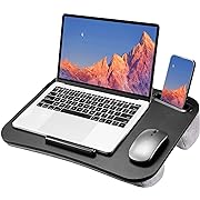Photo 1 of HUANUO Laptop Lap Desk Fits up to 15.6 inch Laptops, Lap Desk with Cushion, Phone Slot & Storage Bag, Portable Lightweight Lap Desk for Laptop