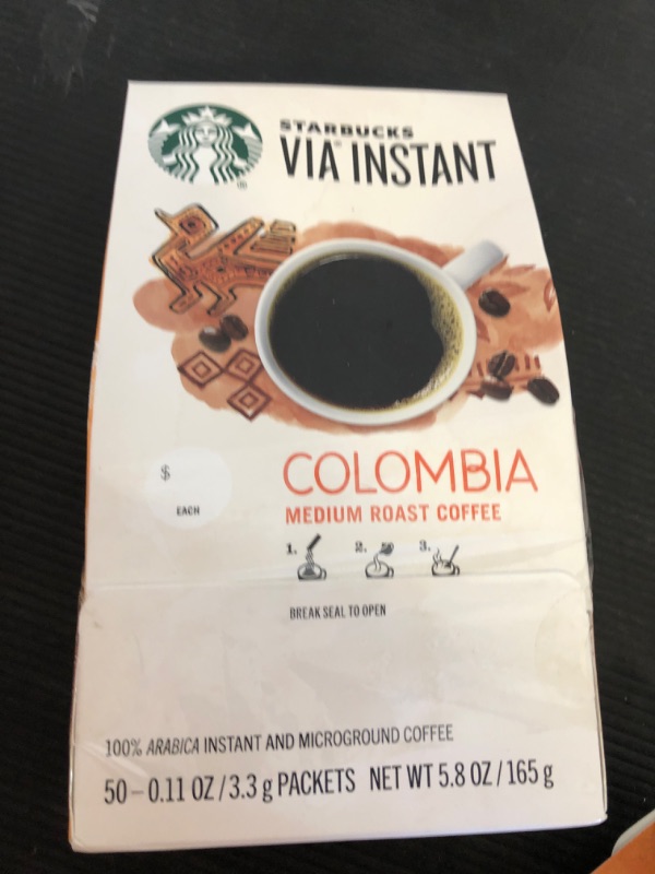 Photo 1 of exp date 06/2024--Starbucks Via Ready Brew Colombia Coffee Instant - 50 / Box