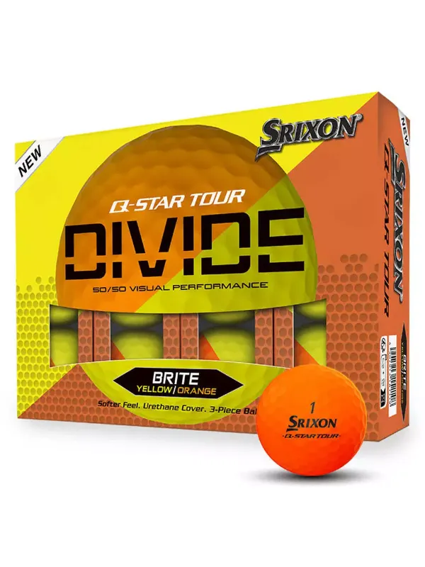 Photo 1 of Srixon Q-Star Tour Divide 2024 Golf Balls - Brite Orange
