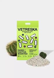 Photo 1 of VETRESKA Cactus Scented Tofu Cat Litter 22 lb,Strong Clumping Natural Kitty Litter,Ultra Absorbent and Flushable Deodorant Tofu Litter