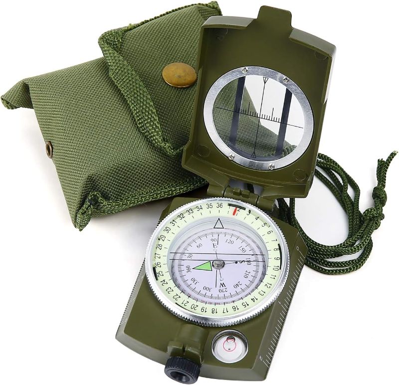 Photo 1 of Sportneer Compass Hiking Compass Navigation, Waterproof Shockproof Military Compass for Hiking Climbing Biking Exploring Geology Outdoor Activities
