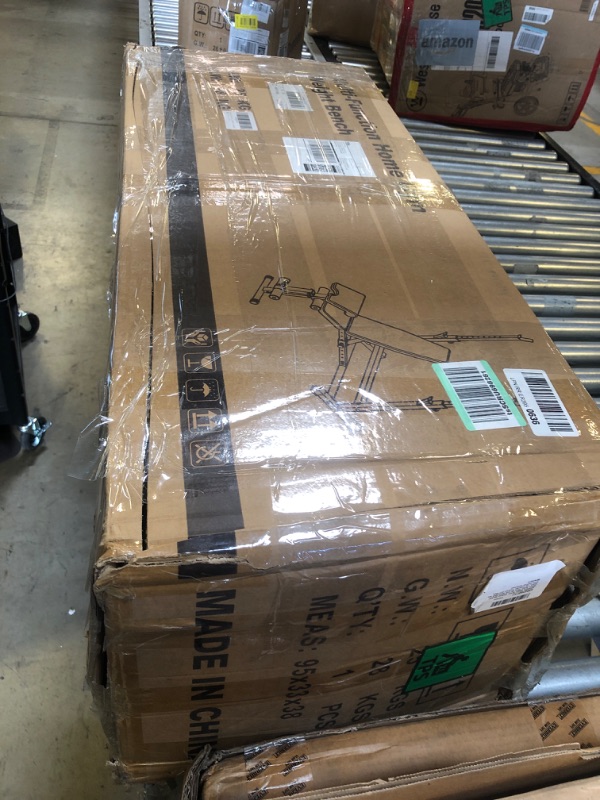 Photo 1 of Adjustable Weight Bench, Bench Press Rack with Squat Rack, Leg Exercises Preacher Curl Rack for Home Gym Full Body Workout Black