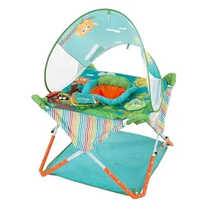 Photo 1 of Summer Infant Pop 'N Jump Portable Baby Activity Center, Indoor Outdoor Use, Lightweight, Carrying Bag, Canopy, 6-12 months (Animals)

