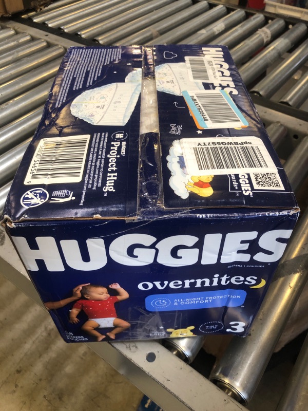 Photo 2 of Overnight Diapers Size 3 (16-28 lbs), 58 Ct, Huggies Overnites Nighttime Baby Diapers, Packaging May Vary Size 3 (58 Count)