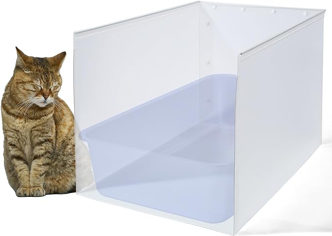 Photo 1 of Litter Box Shield, 23.6"x15.7"x15.7"(Height) High Sided Cat Litter Box Pee Shields without Leaking, Foldable Extra Large Cat Litter Box Enclosure Easy Clean

