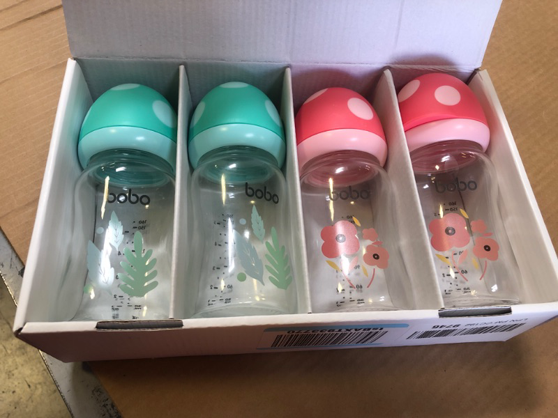 Photo 1 of 4pcs Glass Babies Bottles 