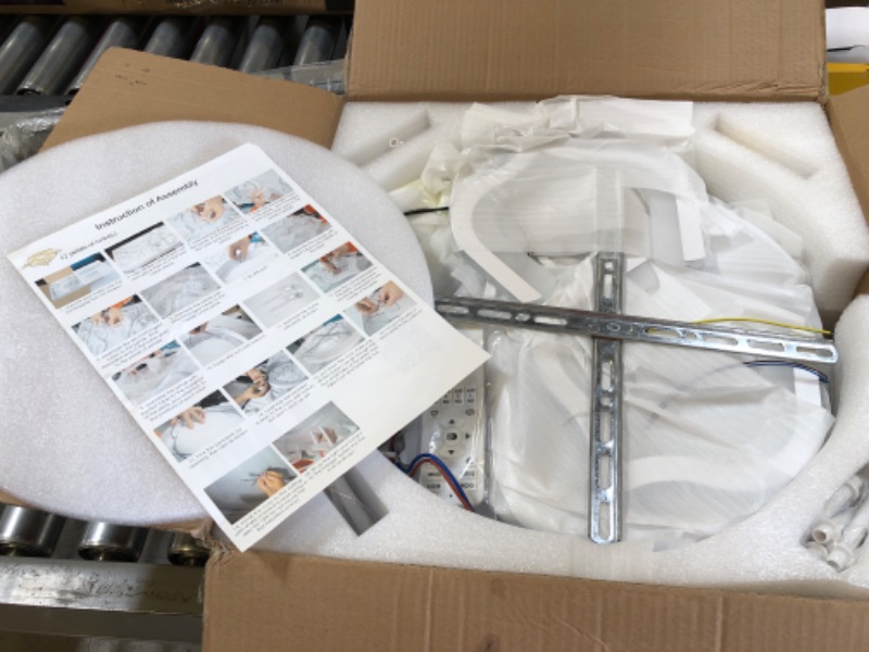 Photo 1 of Modern Ceiling Light,Crystal Flush Mount LED Chandelier Ceiling Flower Lamp with Remote Control for Living Room,Bedroom,Hall,Dining Room,Etc.26.8?/48w/12 Heads…