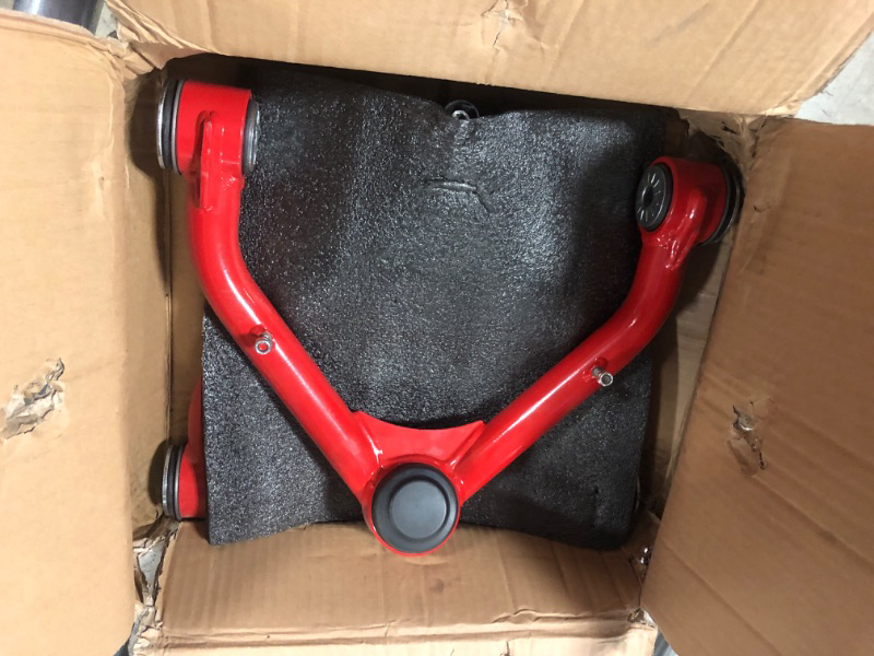 Photo 2 of 2-4" Front Upper Control Arms For 1999-2006 Silverado 1500 Sierra 1500 with Ball Joint, 2PCS Adaption 2-4" Lift Suspension Kit Adjustable Control Arm, Replacement OEM Factory Suspension Arms (Red) 1999-2006 Silverado 1500 Sierra 1500 Red