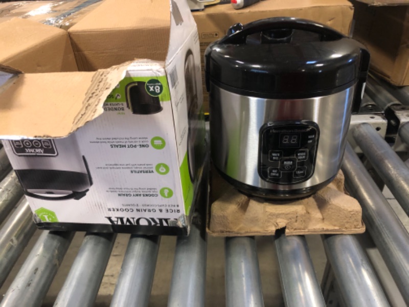 Photo 2 of AROMA Digital Rice Cooker, 4-Cup (Uncooked) / 8-Cup (Cooked), Steamer, Grain Cooker, Multicooker, 2 Qt, Stainless Steel Exterior, ARC-914SBD 4 Cup Uncooked / 8 Cup Cooked