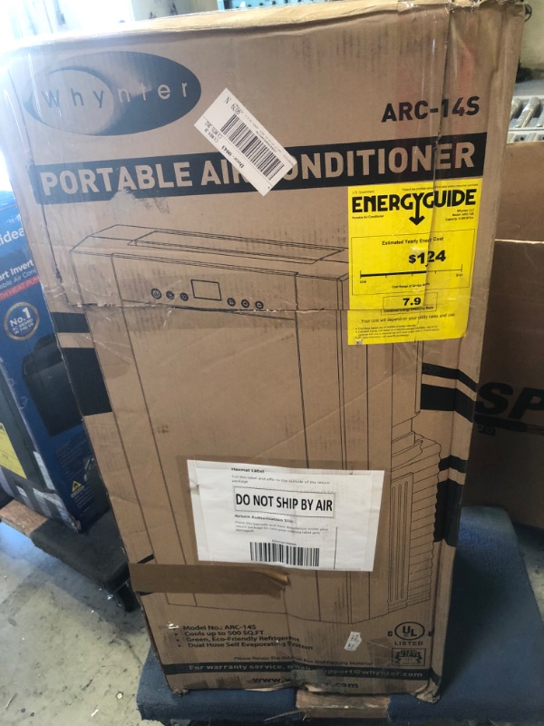 Whynter Portable Air Conditioner 14,000 BTU with Dual Hose Dehumidifier