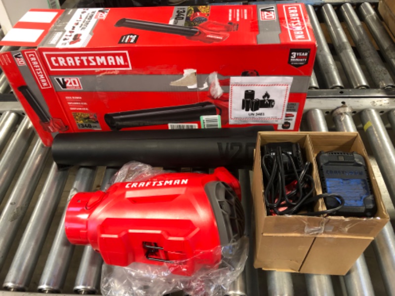 Photo 2 of CRAFTSMAN 20V MAX* Axial Leaf Blower Kit (CMCBL700D1) w/ Cordless Starter Kit leaf blower