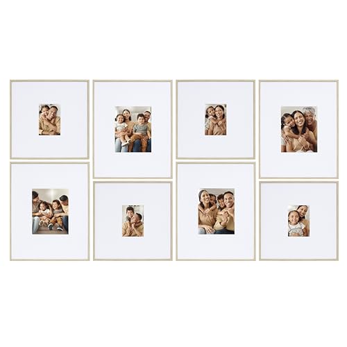 Photo 1 of Camden Reed Arcadia 8 Piece Oversized Gallery Wall Frame Set, 16x20 and 16x16 Inch Matted Frames for Featuring 8x10 and 5x7 Inch Photographs or Art Pr
