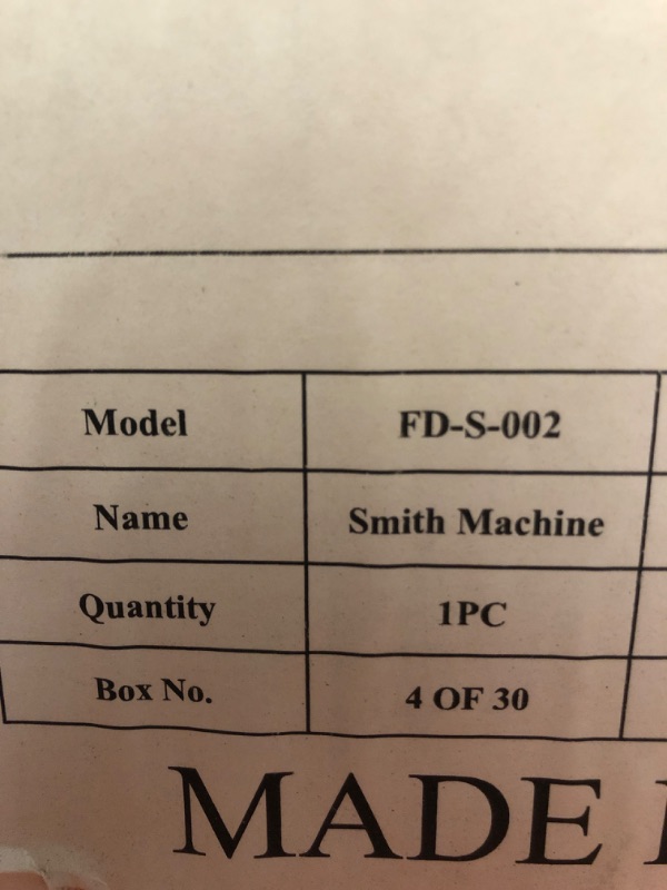 Photo 7 of  PARTS-PARTS-PARTS-PARTS-PARTS 
Home Gym Smith Machine for Upper Body Strength Training Equipment and Leg Developer, Red, 77.36? (W) x 81.88? (L) x 87.4? (H)
