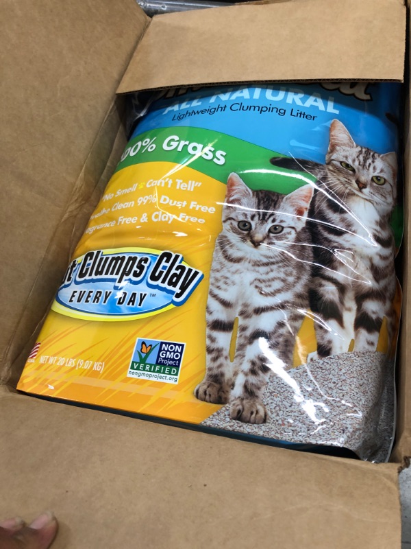 Photo 2 of All Natural Clumping Cat Litter, 20 Pound (320oz 1 pack) - Alternative to Clay and Pellet Litter - Chemical and 99% Dust Free - Unscented and Lightweight 20-Pound