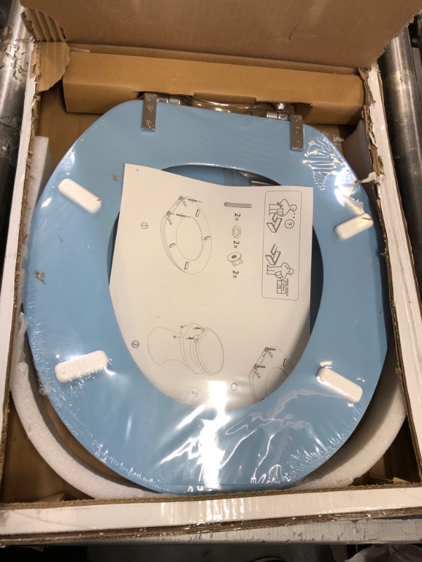 Photo 1 of  round toilet seat - blue 