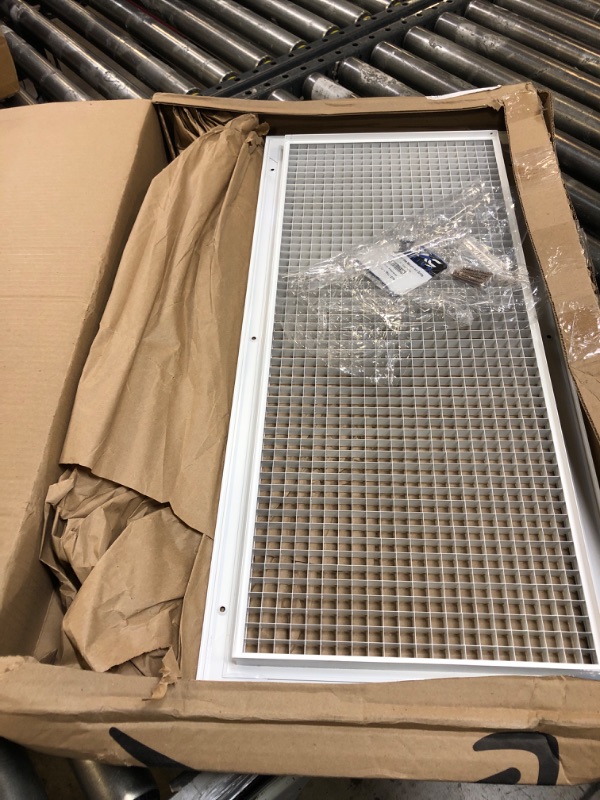 Photo 2 of 12" x 28" or 28" x 12" Cube Core Eggcrate Return Air Grille - Aluminum Rust Proof - HVAC Vent Duct Cover - White [Outer Dimensions: 13.75 x 29.75] 12 x 28 Return Grille