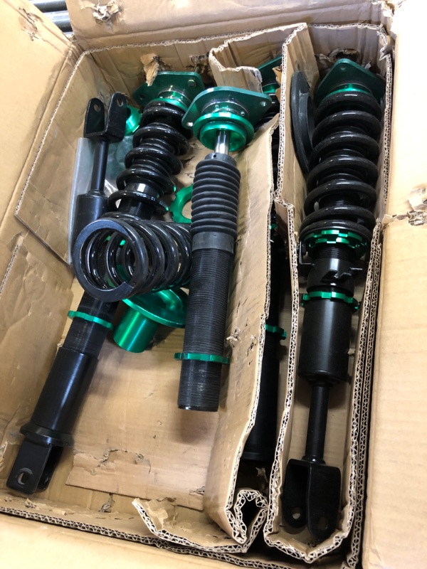 Photo 2 of Coilover Struts Spring Shocks Adjustable Height Coilovers Suspension Struts Coil Spring Shocks and Struts Full Set Kits ECCPP Fit for 2003 2004 2005 2006 2007 2008 2009 for Nissan 350Z - Green