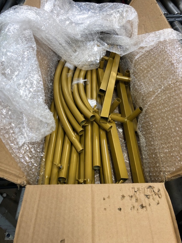 Photo 1 of Metal Wedding Arch Backdrop Stand,3-Piece Gold Arch Backdrop Stand for Wedding Ceremony Bridal Party Birthday Party Balloon Arch Decoration(Gold)