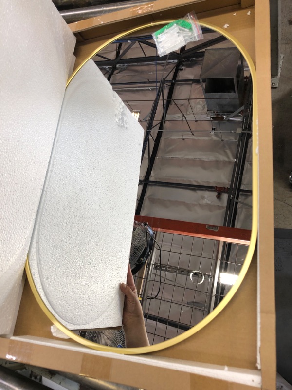 Photo 1 of  mirror - home decor - oval - gold frame 