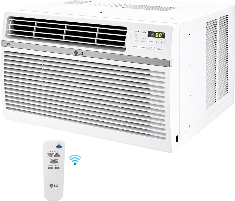 Photo 1 of LG 8,000 Smart Window Air Conditioner, 115V, 350 Sq. Ft, Smartphone and Voice Control works ThinQ, Amazon Alexa and Hey Google, 3 Cool & Fan Speeds, White, 8000 BTU