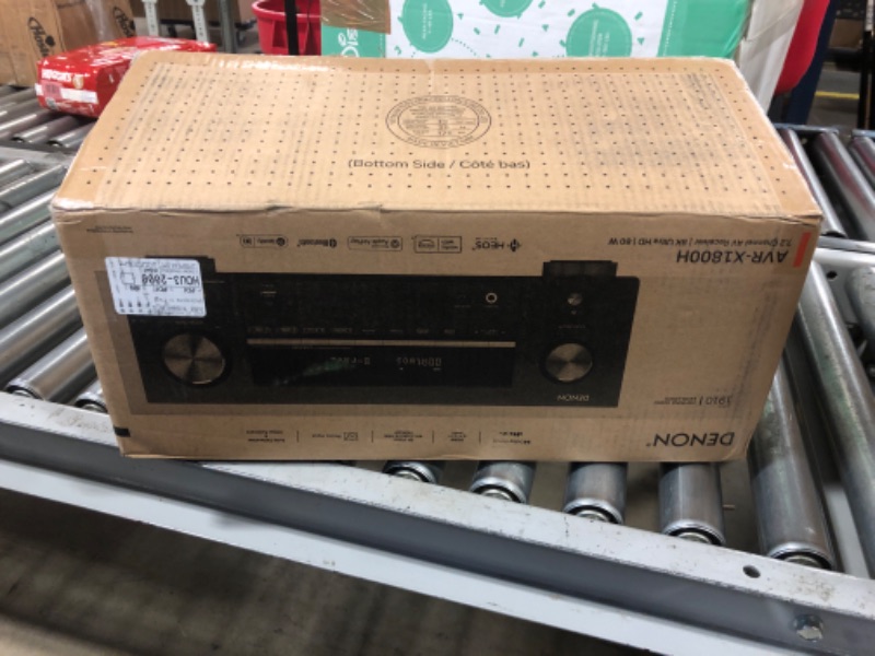 Photo 1 of Denon AVR-X1800H 7.2 Channel AV Receiver - 80W/Channel, Wireless Streaming via Built-in HEOS, WiFi, & Bluetooth, Supports Dolby Vision, HDR10+, Dynamic HDR, and Home Automation Systems