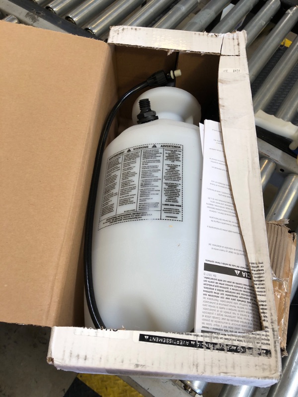 Photo 2 of Chapin 22074: Made in The USA Disinfectant Bleach Pressure Pump Tank Sprayer, 2-Gallon, Adjustable Cone Nozzle, Compatible with Bleach Solutions and Fungicides, Translucent White