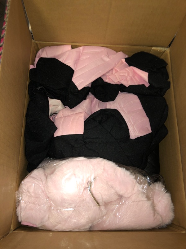 Photo 1 of 21 Pcs Car Seat Covers Full Set for Women,Car Seat Covers for Car Floor Mats,3D Tyre Print with 5mm Composite Sponge Automotive Interior Universal Car Seat Cover,Accessories Full SUV(Pink)