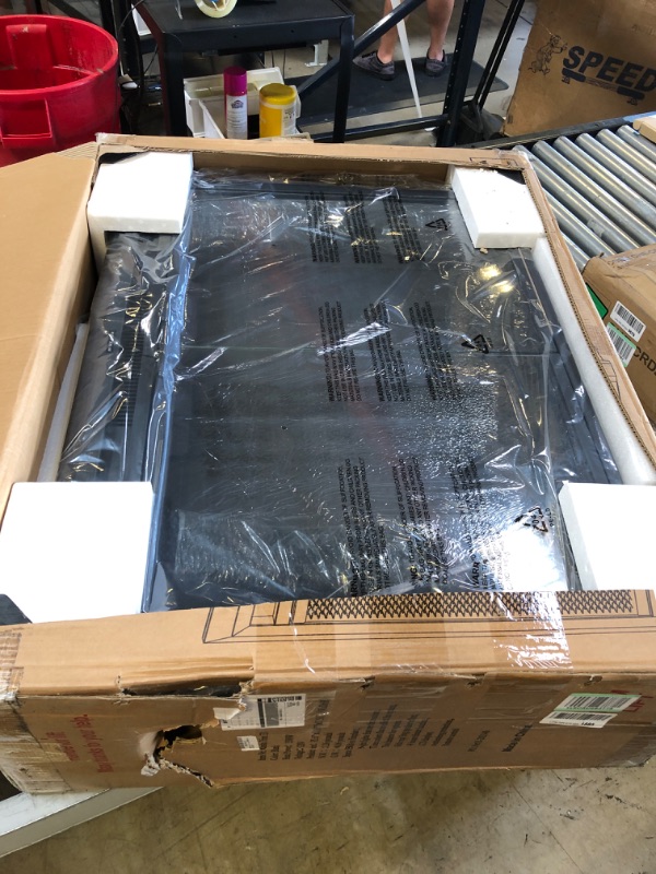 Photo 1 of Electric Fireplace Insert, 36 Inches Recessed Fireplace Heater with Adjustable Flame and Top Light Colors, Fire Crackling Sound, Remote Control, Timer, 750W/1500W, Black 36"W X 27"H