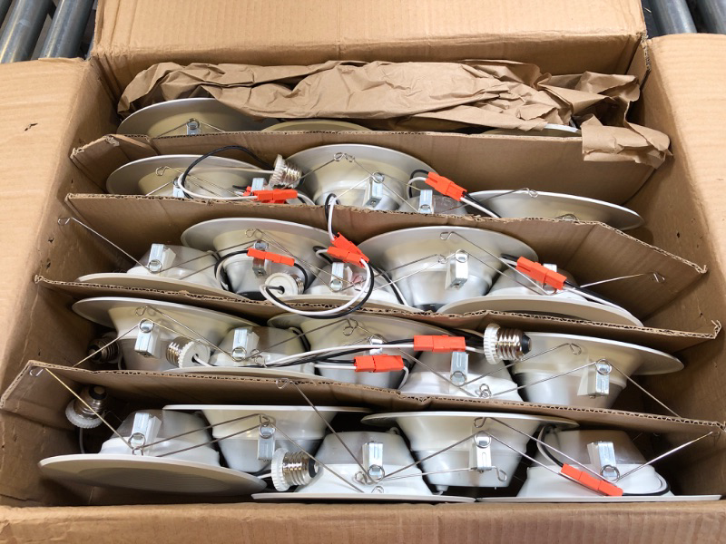 Photo 1 of Sunco Lighting 24 Pack Retrofit LED Recessed Lighting 6 Inch, 2700K Soft White, Dimmable Can Lights, Baffle Trim, 13W=75W, 965LM, Damp Rated 2700K Soft White 24 Pack