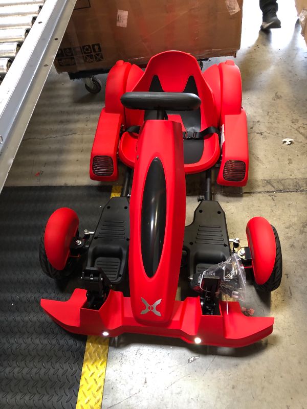 Photo 1 of Hover-1 Electric Go-Kart for Kids & Adults | 15MPH Top Speed, 330LBS Max Weight, 15.5MI Range, Dual Disk Brakes, Powerful 700W Motor, 3 Speed Modes, LCD Display Red