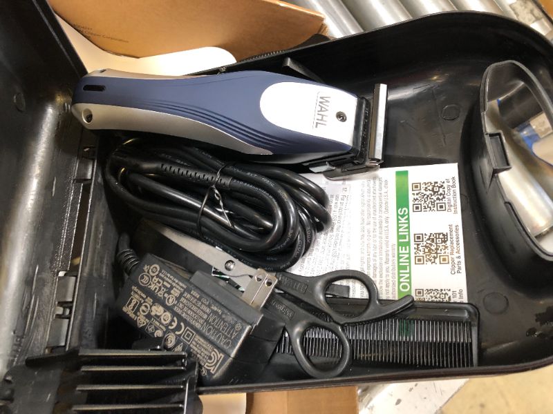 Photo 1 of Wahl Lithium Ion Pro Rechargeable Cord/Cordless Hair Clippers for Men, Woman, & Children with Smart Charge Technology for Convenient at Home Haircutting - Model 79470 Sliver 22 Piece Set