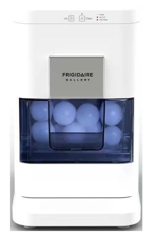 Photo 1 of 10 lb. Freestanding Portable Round 2 in. Whiskey Ball Shaped Ice Maker in White
