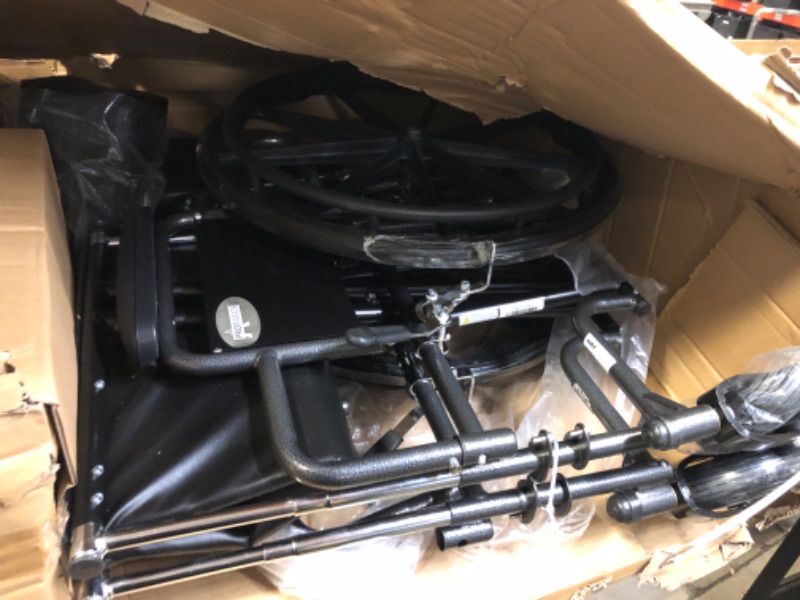 Photo 1 of ProBasics Standard Reclining Wheelchair - Padded Detachable Desk Length Arms - 400 Pound Weight Capacity - Elevating Leg Rest, 22 x 18 inch Seat Seat Size, 22" x 18"