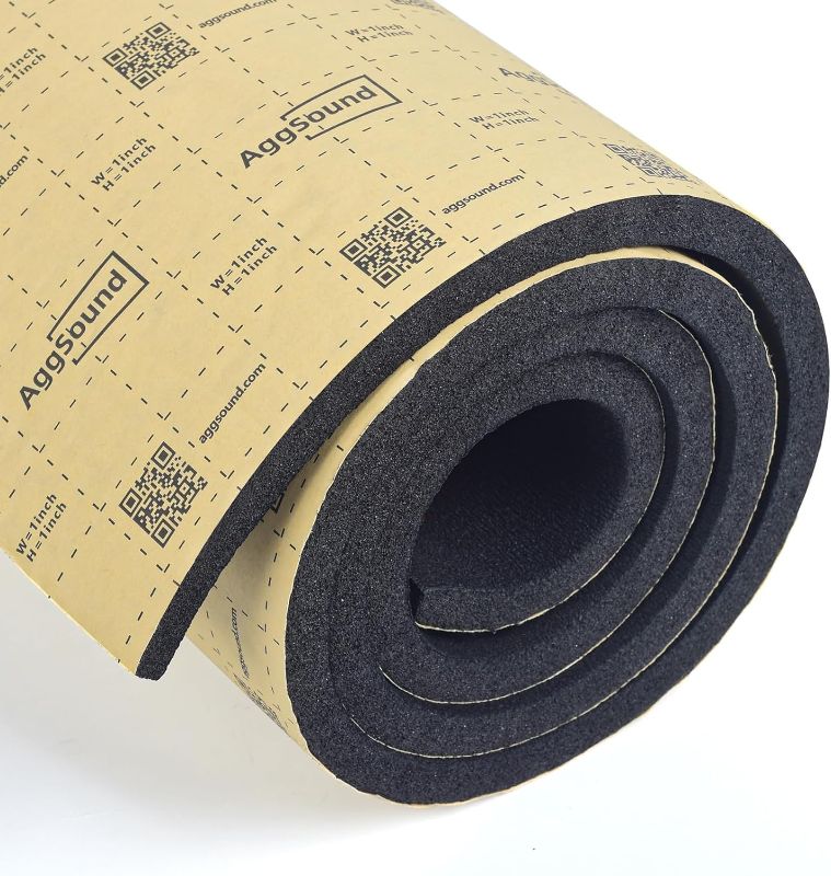 Photo 1 of 3/4inch Thickened Sound Deadener for Multiple Use,High Density Foam with Adhesive,for Car, Boat, RV Shield Insulation Dampening Mat, 60"x16"x3/4"
