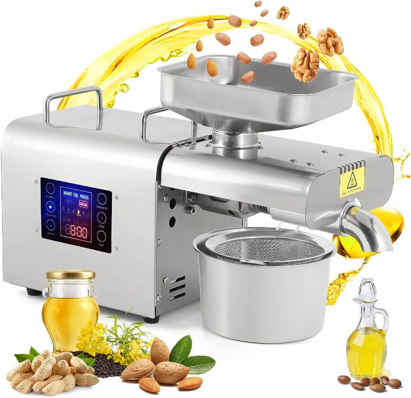 Photo 1 of  CGOLDENWALL Upgraded Oil Press Machine Automatic Oil Presser Cold Hot Press with Intelligent Control/LCD Touch Screen/ 6 Levels of Temp, Oil Extractor for Commercial Home Use
