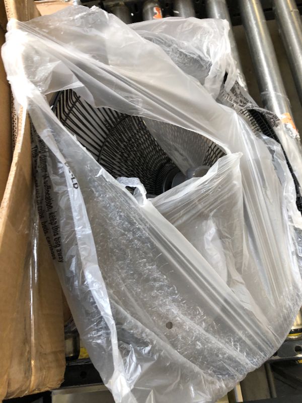 Photo 1 of Amazon Basics 16-Inch 3-Speed Pedestal Floor Fan, Standing Fan for Home, with Oscillating Dual Blades, AC Motor, With Remote Control, Timer, Tilted Head, Black 3-Speed AC Motor Fan