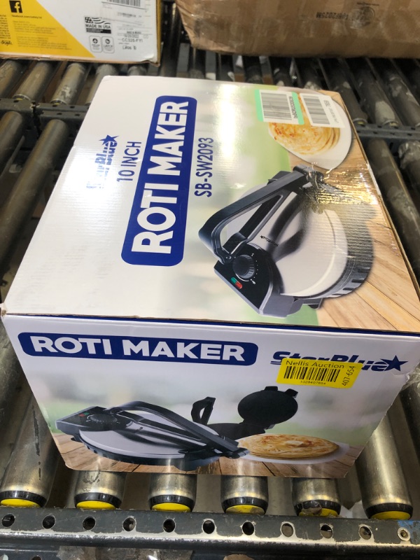 Photo 3 of 10inch Roti Maker by StarBlue with FREE Roti Warmer - The automatic Stainless Steel Non-Stick Electric machine to make Indian style Chapati, Tortilla, Roti AC 110V 50/60Hz 1200W