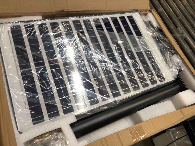 Photo 1 of 5000W Solar Street Lights Outdoor,7000K 480000LM Outdoor LED Street Light Dusk to Dawn, LED Wide Angle Lamp with Motion Sensor and Remote Control, for Parking Lot, Yard, etc.2-Pack 5000W-2Pack