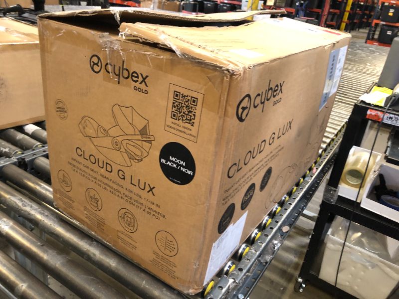 Photo 1 of Cybex Cloud G Lux Comfort Extend Infant Car Seat with Anti-Rebound Base, Load Leg, Linear Side Impact Protection, Latch Install, Ergonomic Full Recline, Extended Leg Rest, Moon Black
