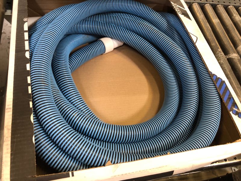 Photo 1 of Poolmaster 33430 Heavy Duty In-Ground Pool Vacuum Hose With Swivel Cuff, Made in the USA, 1-1/2-Inch by 30-Feet
