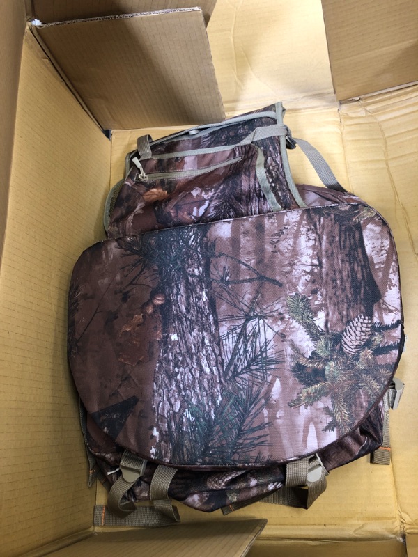 Photo 1 of NEW VIEW Turkey Hunting Vest with Removable Seat Cushion, Camo Turkey Vest with Game Pouch, Turkey Hunting Gear Accessories for Men Women